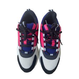 Christian Dior Multicolor Mesh Sneakers Pink Blue White Black